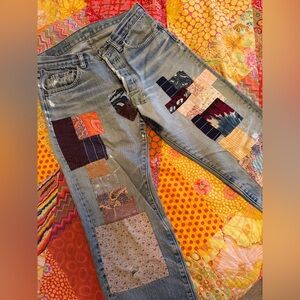 Patchwork Denim Jeans